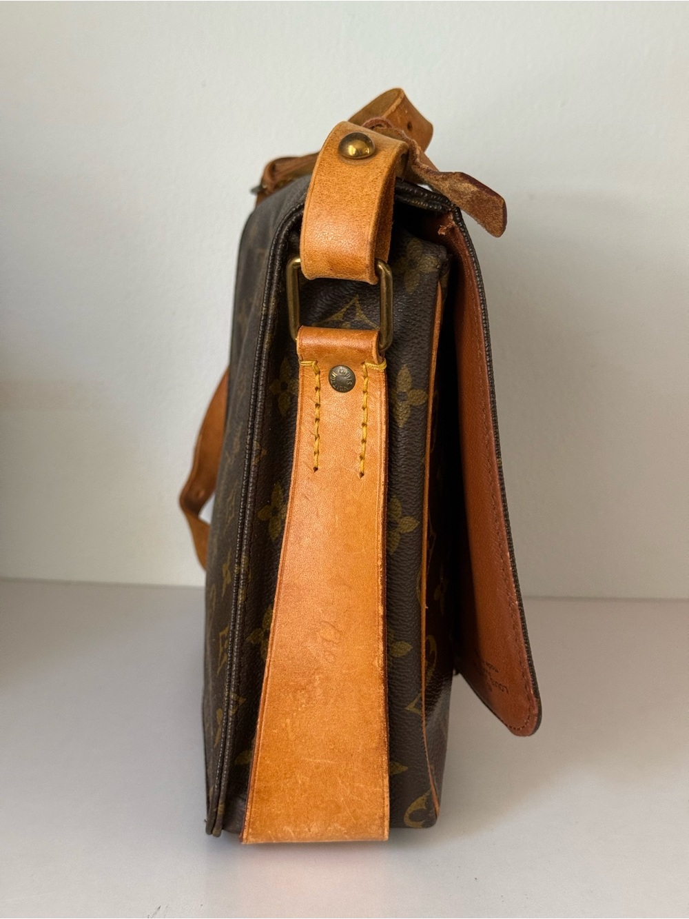 Low start🌟 LOUIS VUITTON Cartouchiere GM Shoulder Bag Monogram 🌟1984 - Picture 16 of 17